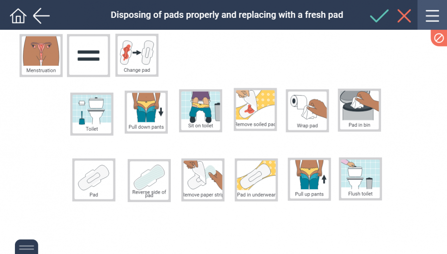 Disposing of pads properly and replacing with a fresh pad | SECCA