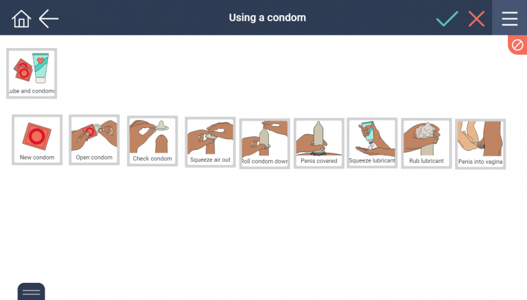 Using a condom sequence