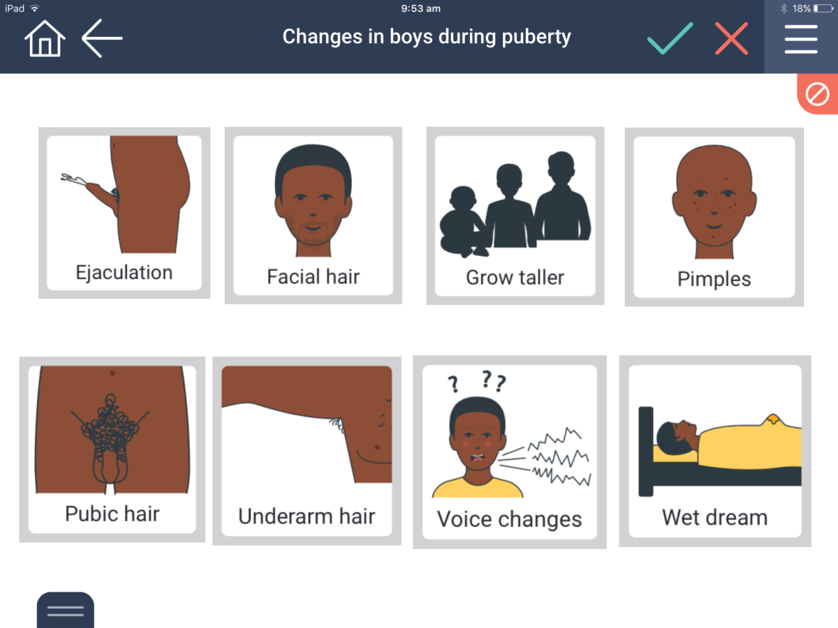 changes in boys during puberty.