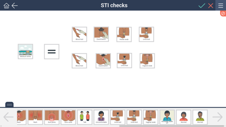 Procedures in a check for sexually transmitted infections
